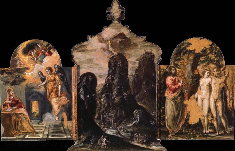 El Greco The Modena Triptych Germany oil painting art